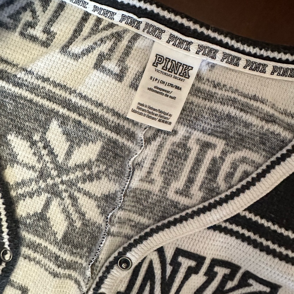 VS Pink Onesie Snowflake Pajamas